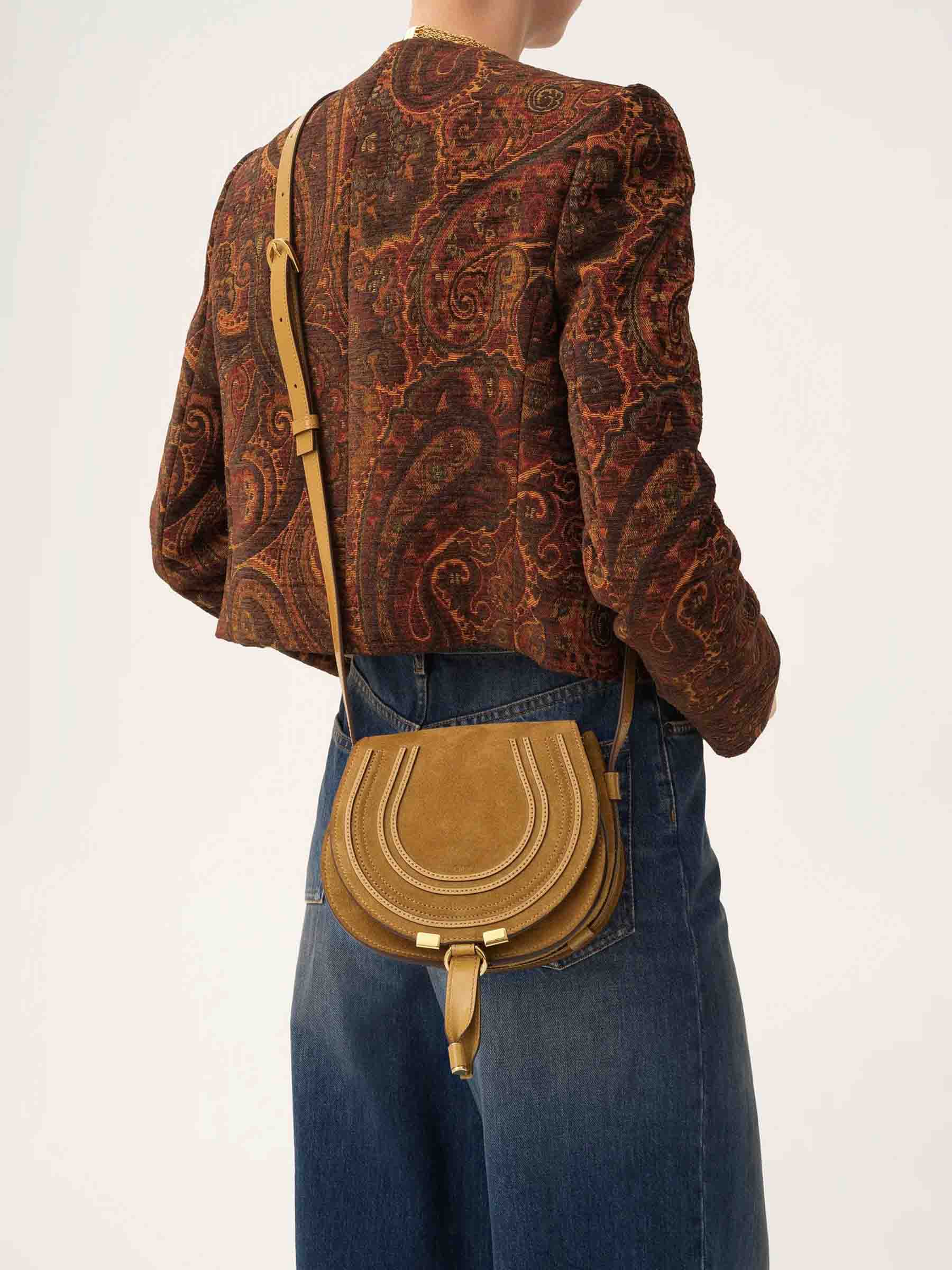 Chloé Mujer Barcelona Bolso Bandolera Marcie Saddle color Verde Militar sku 810-008210 01 - Foto 2