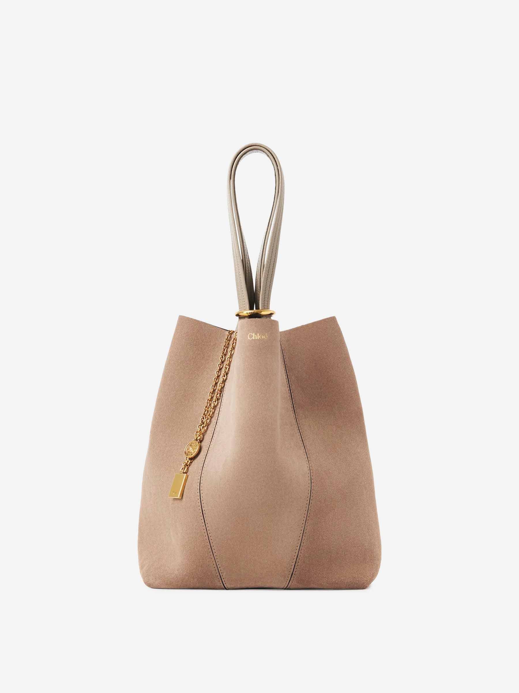 トートバッグ Chloe' CHLOE' SPIN TOTE BAG Chloé Large Chloé Spin Tote Bag In Grained Leather | Chloé US