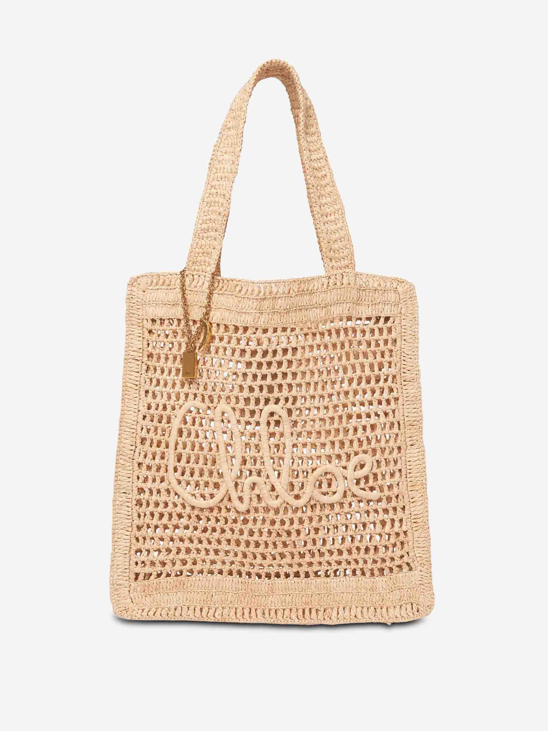 Chloé Mujer Barcelona Bolso Tote Summer Banana Rafia color Materiales sku 810-008212 01 - Foto 1