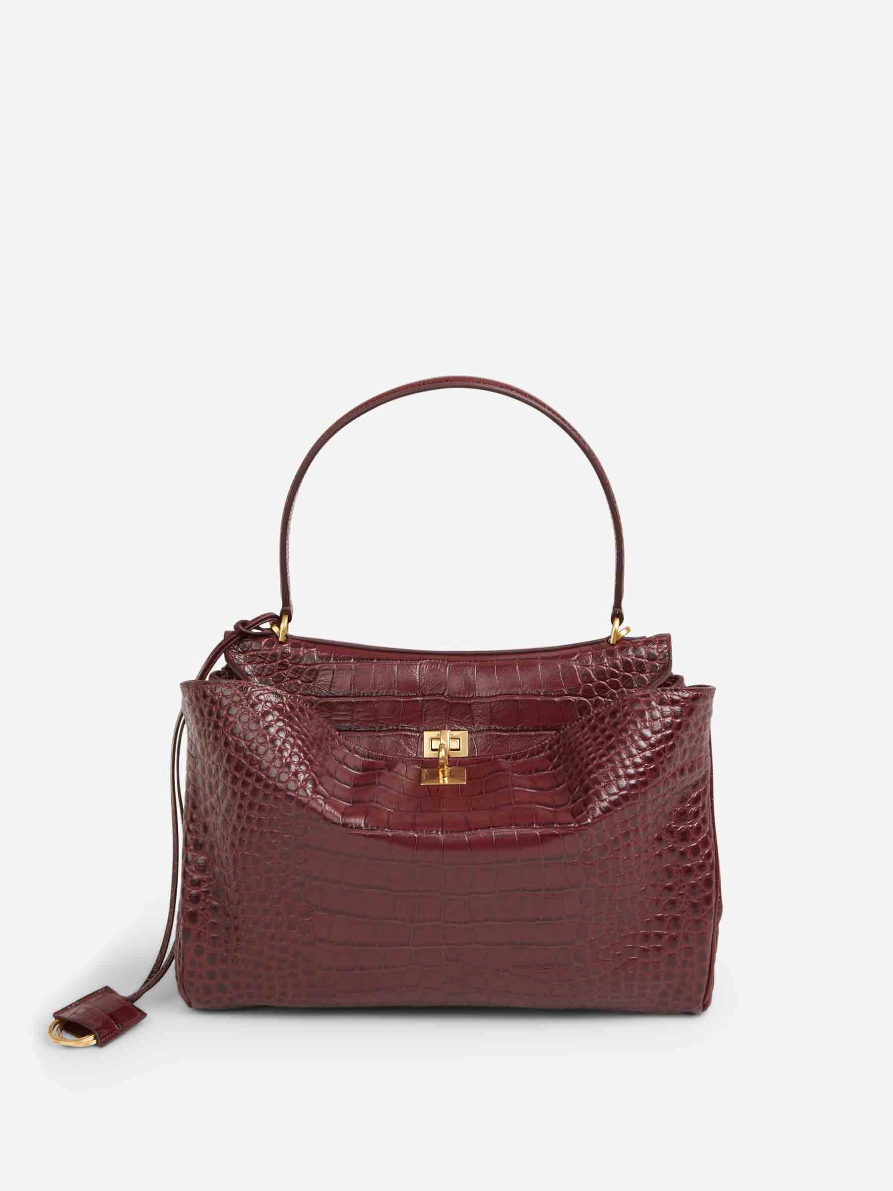 Balenciaga Mujer Barcelona Bolso Mano Rodeo color Burdeos sku 810-008287 01 - Foto 1