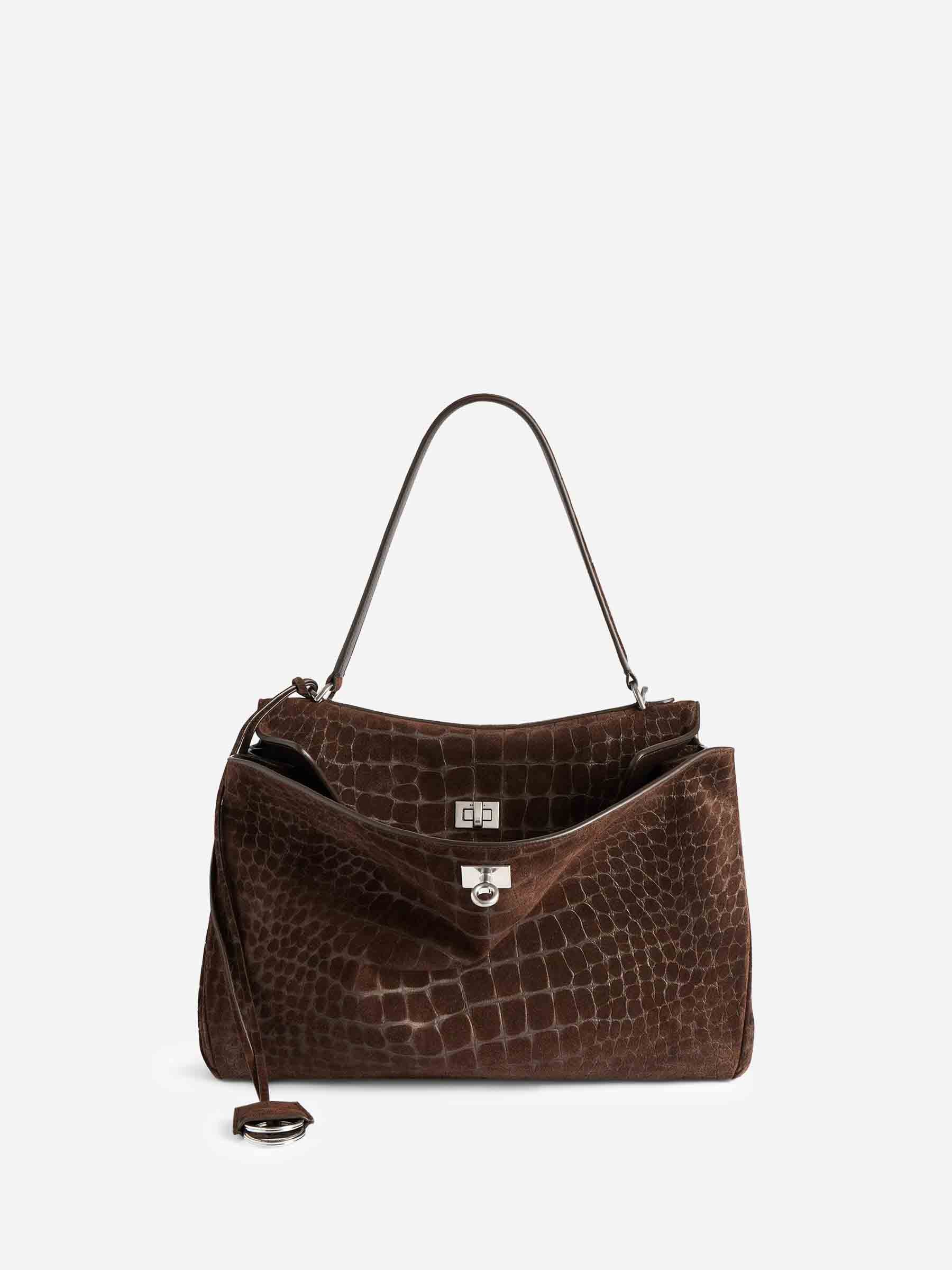 Balenciaga Mujer Barcelona Bolso Mano Rodeo color Marrón Oscuro sku 810-008288 01 - Foto 1