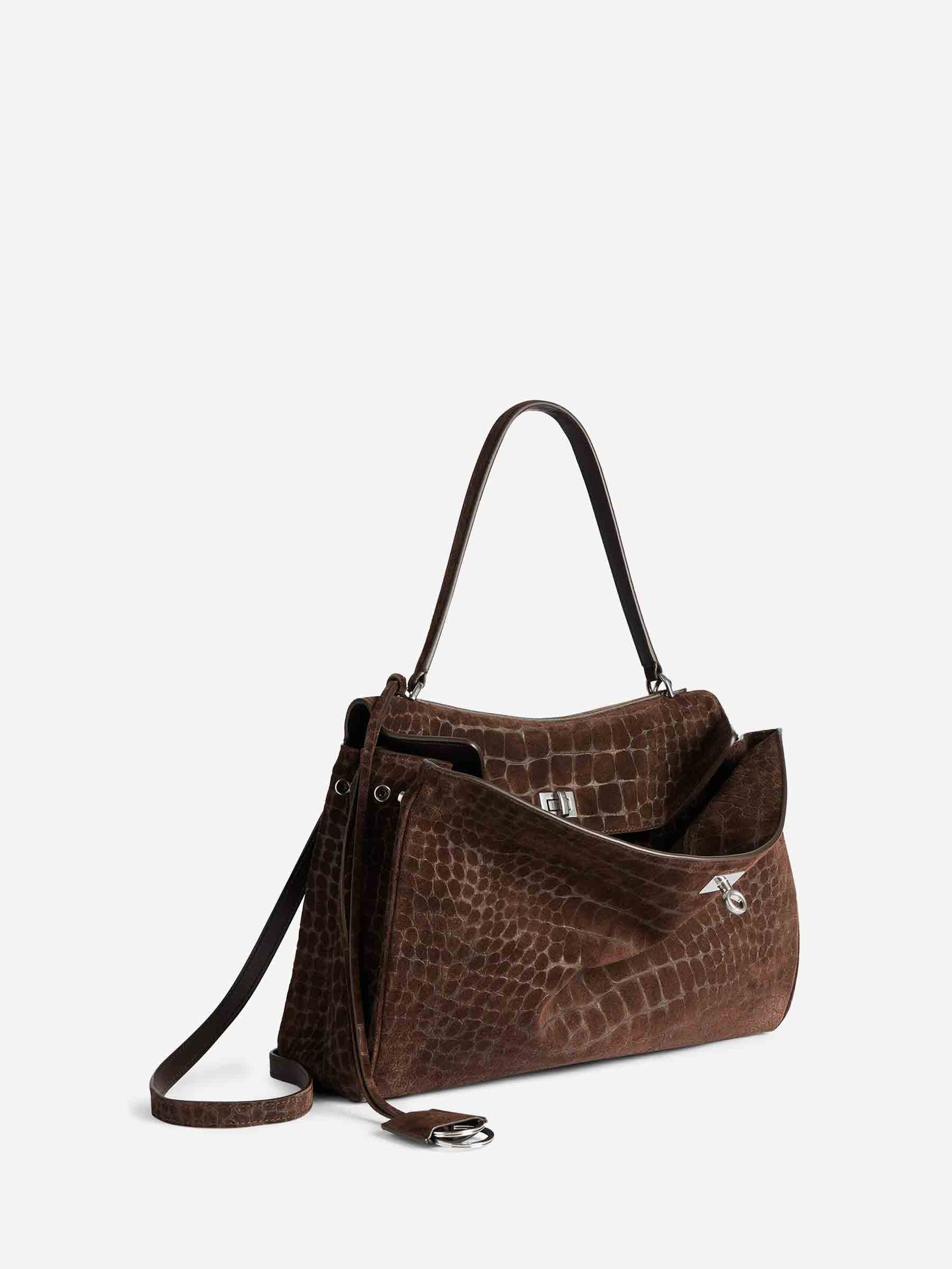 Balenciaga Mujer Barcelona Bolso Mano Rodeo color Marrón Oscuro sku 810-008288 01 - Foto 2