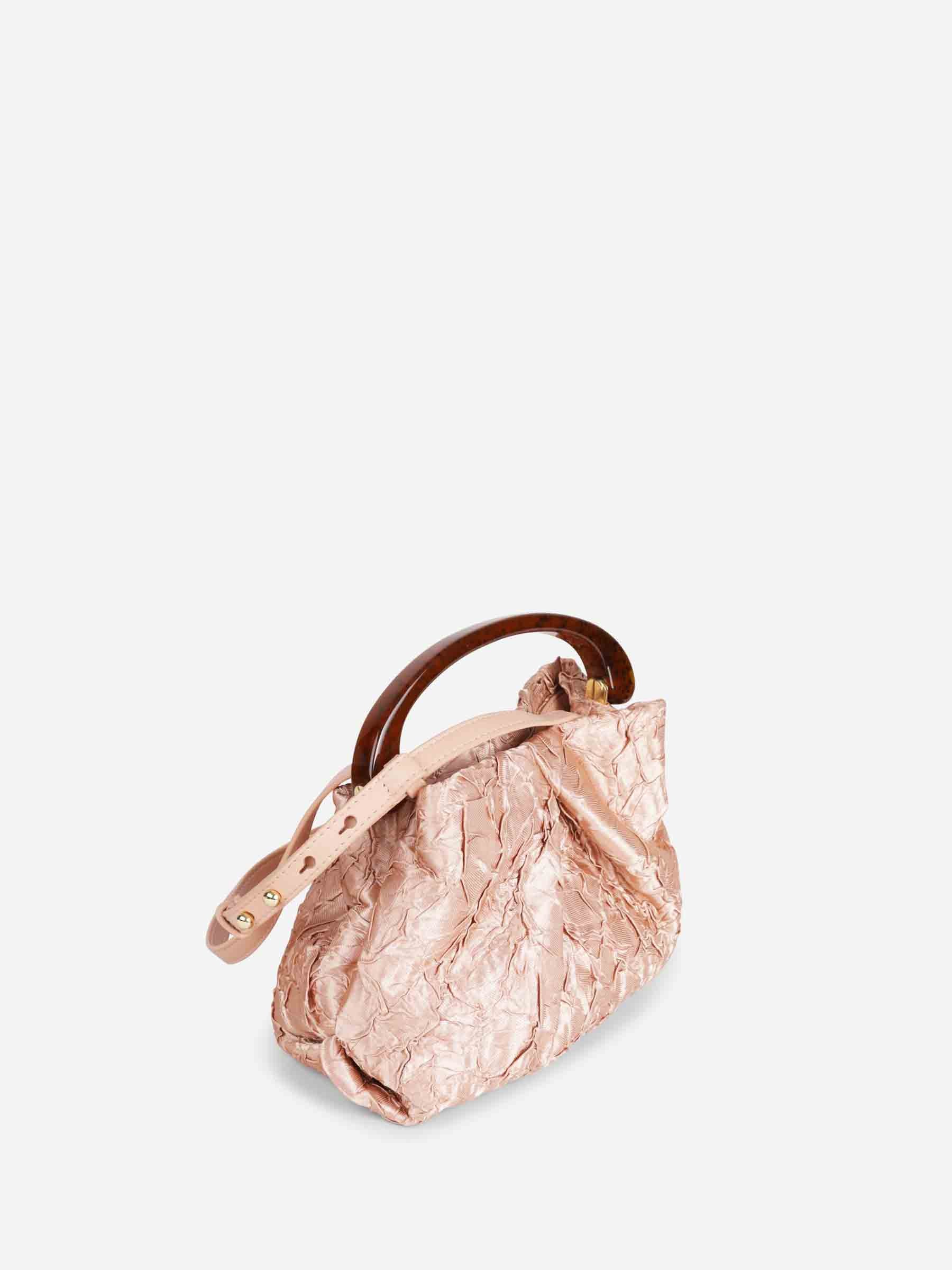 Dries Van Noten Mujer Barcelona Bolso Mano Plisado color Rosa Oro sku 810-008407 01 - Foto 2