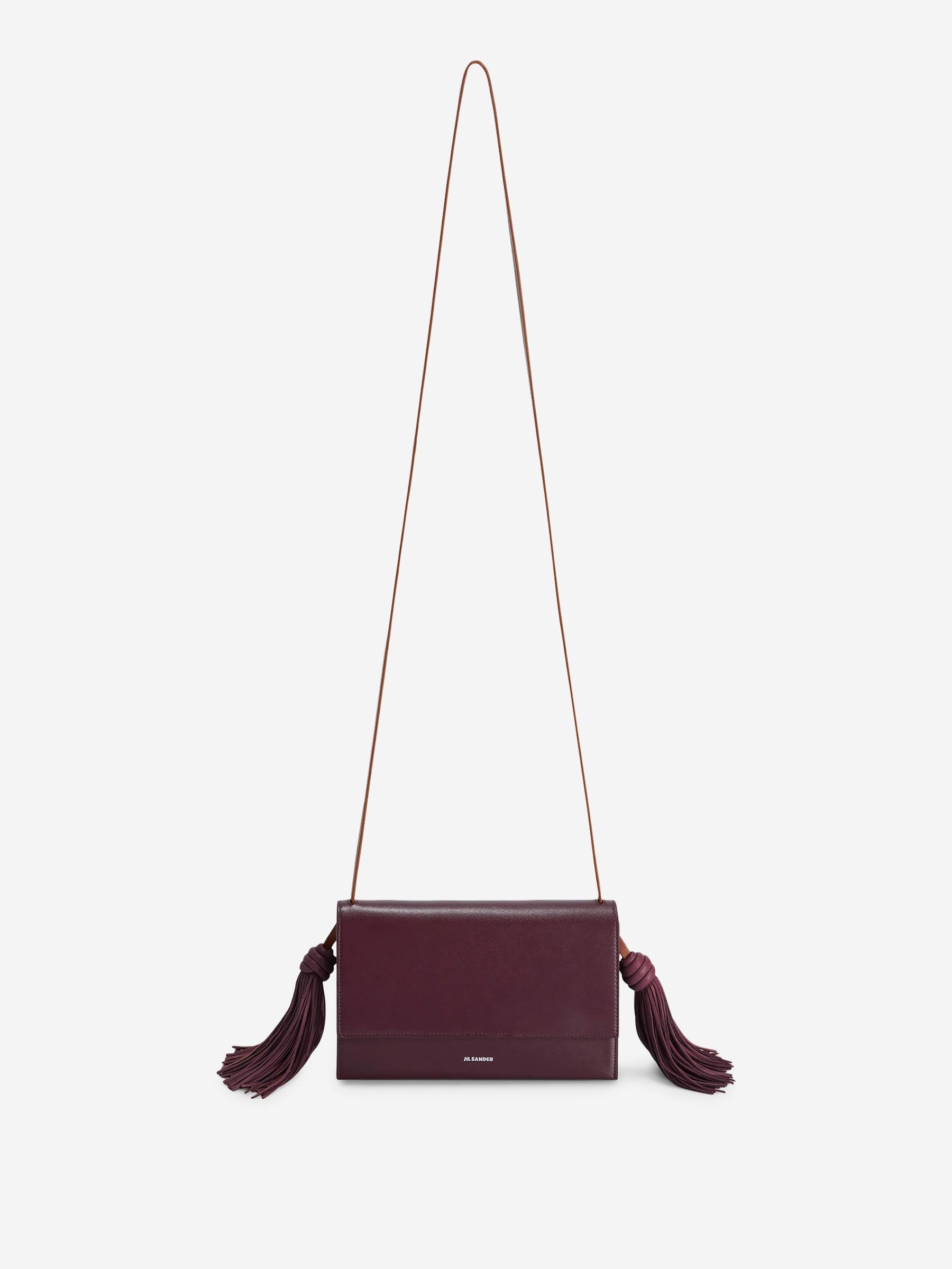 Jil Sander Mujer Barcelona Bolso Bandolera Tassel color Burdeos sku 810-008413 02 - Foto 1
