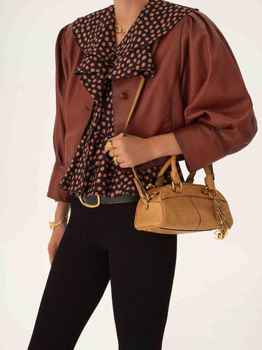 Chloé Mujer Barcelona Bolso Bowling Mini color Mostaza sku 810-008473 00 - Foto 2