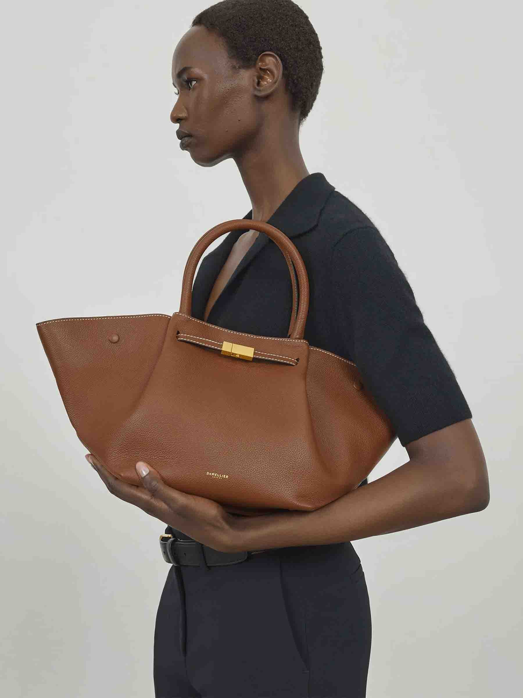 DeMellier Mujer Barcelona Bolso The Midi New York color Marrón sku 810-008554 05 - Foto 2