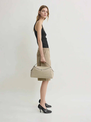 TOTEME Mujer Barcelona Bolso T-Lock Trenzado color Marfil sku 810-008572 01 - Foto 2