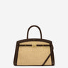 DeMellier Mujer Barcelona Bolso The Midi Hudson Rafia color Marrón Oscuro sku 810-008603 00 - Foto 1