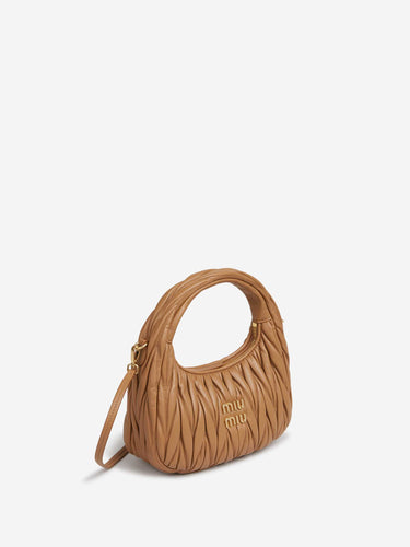 Miu Miu Mujer Barcelona Bolso Hobo Wander Matelassé color Caramelo sku 810-008646 02 - Foto 2
