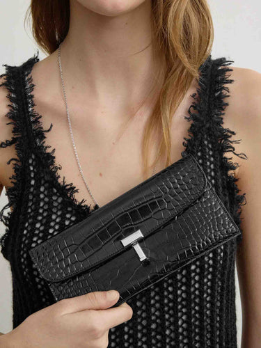 TOTEME Mujer Barcelona Cartera T-Lock Cocodrilo color Negro sku 811-000109 01 - Foto 2