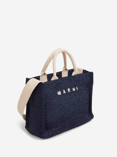 Marni Hombre Barcelona Bolso Tote Rafia color Azul Noche sku 811-000137 01 - Foto 2