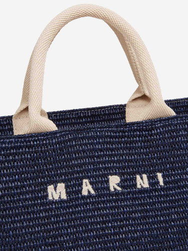 Marni Mujer Barcelona Bolso Tote Rafia color Azul Noche sku 811-000137 01 - Foto 5