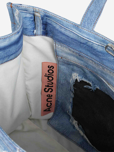 Acne Studios Mujer Barcelona Bolso Tote Denim color Azul Denim sku 812-000038 01 - Foto 4
