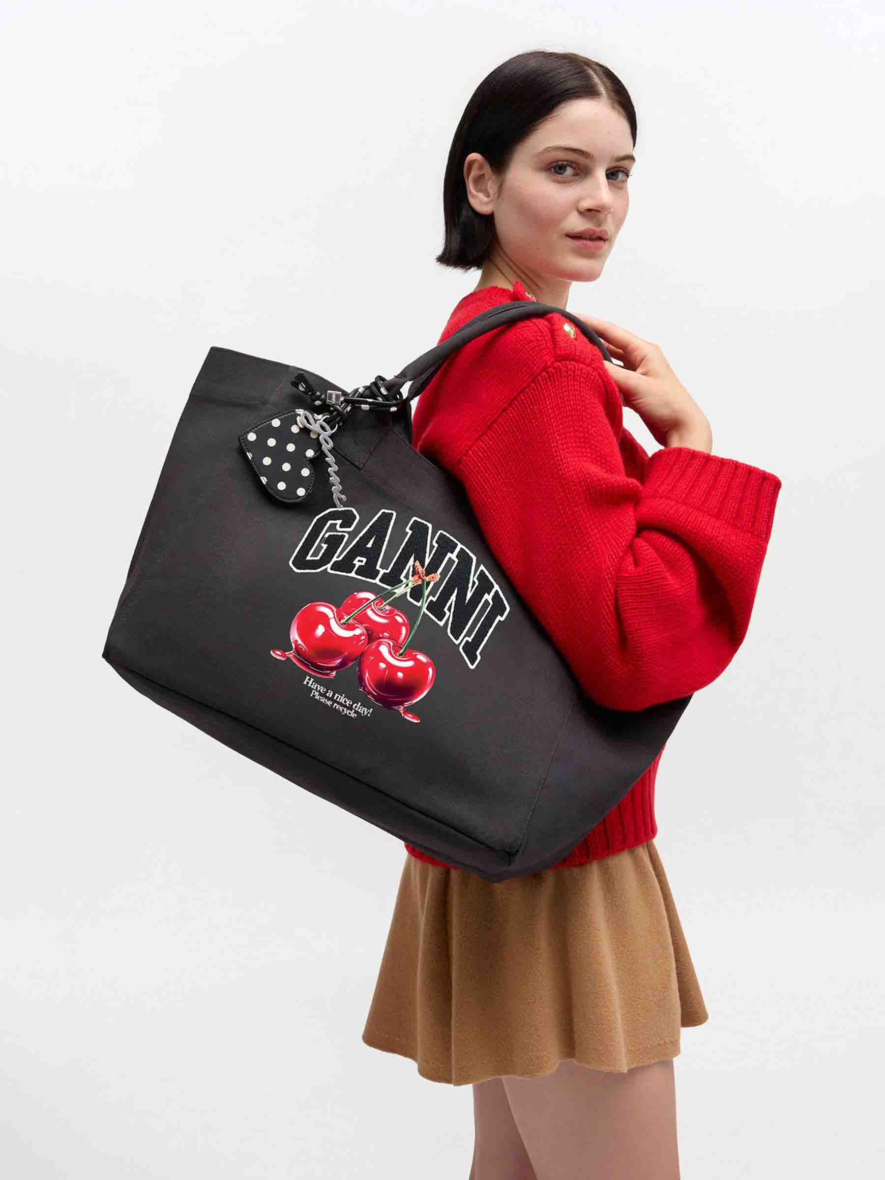 Ganni Mujer Barcelona Bolso Tote Cherry color Multicolor sku 812-000053 01 - Foto 2