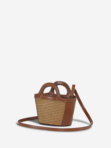 Marni Mujer Barcelona Bolso Tropicalia Rafia Mini color Marrón sku 812-000064 01 - Foto 3
