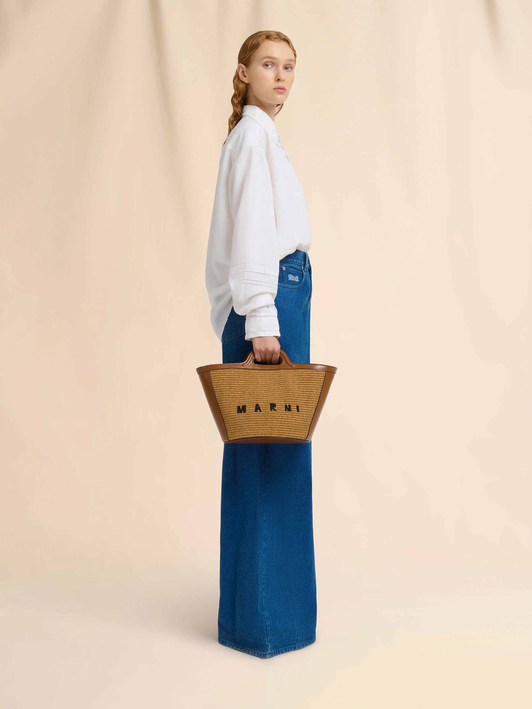 Marni Mujer Barcelona Bolso Tropicalia Rafia color Marrón sku 812-000065 01 - Foto 2