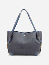 Chloé Mujer Barcelona Bolso Clover Doble Asa color Azul Índigo sku 812-000120 02 - Foto 1
