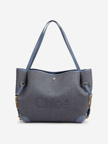 Chloé Mujer Barcelona Bolso Clover Doble Asa color Azul Índigo sku 812-000120 02 - Foto 1