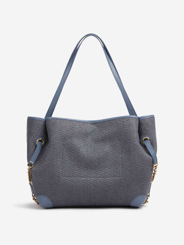 Chloé Mujer Barcelona Bolso Clover Doble Asa color Azul Índigo sku 812-000120 02 - Foto 3