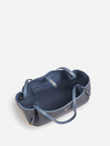 Chloé Mujer Barcelona Bolso Clover Doble Asa color Azul Índigo sku 812-000120 02 - Foto 4