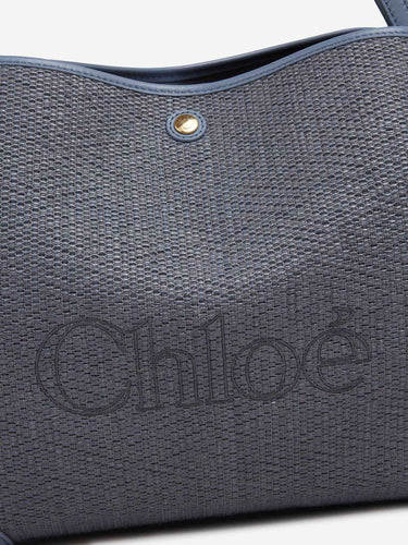 Chloé Mujer Barcelona Bolso Clover Doble Asa color Azul Índigo sku 812-000120 02 - Foto 5