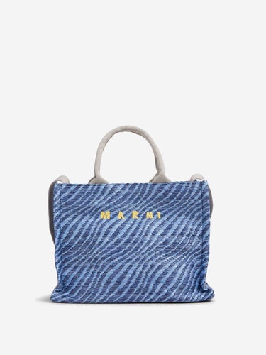 Marni Hombre Barcelona Bolso Tote Rafia color Azul sku 812-000162 01 - Foto 1