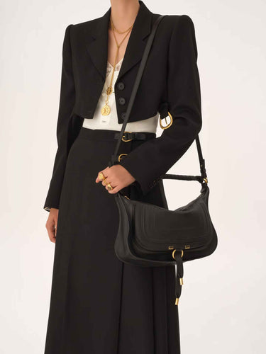 Chloé Mujer Barcelona Bolso Marcie Piel color Negro sku 814-000066 01 - Foto 2
