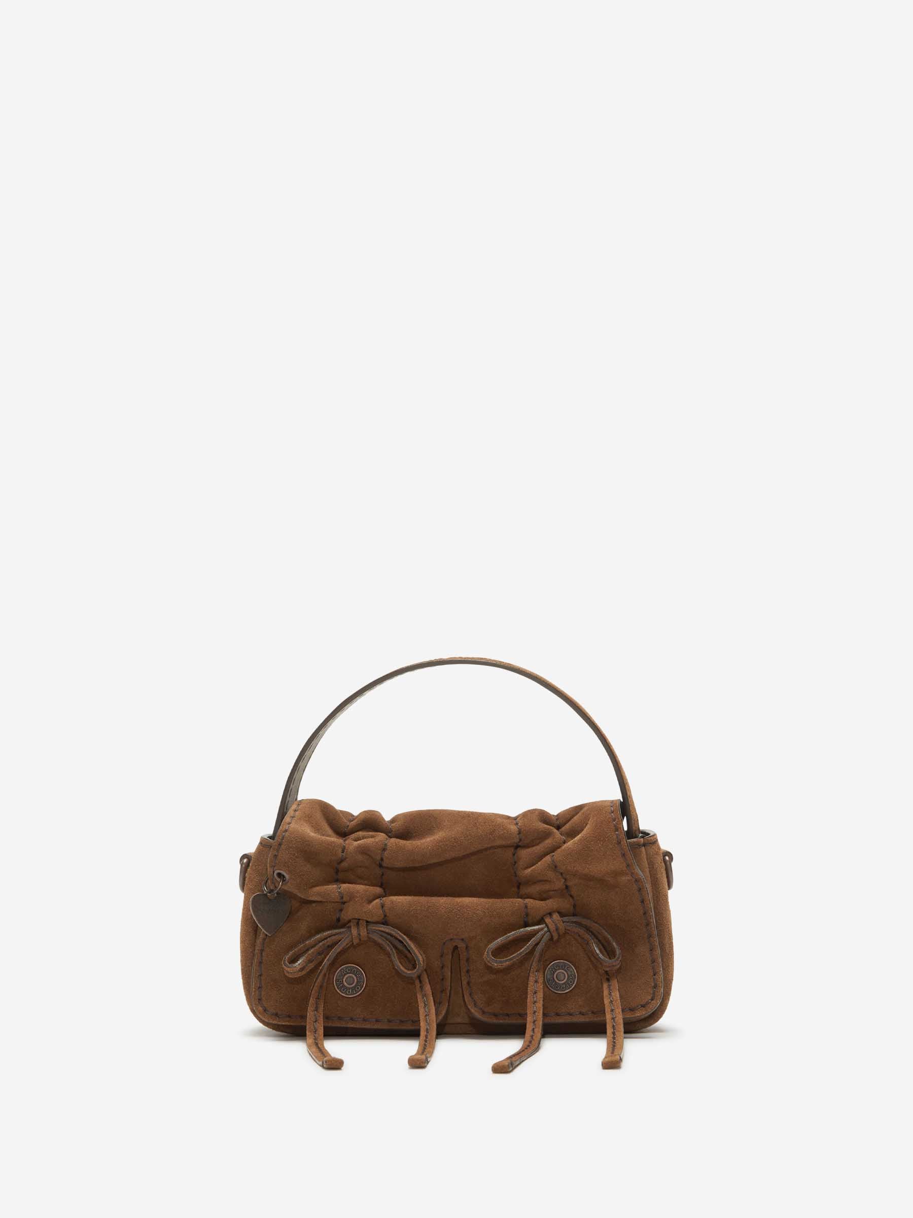 Acne Studios  Barcelona Bolso Mini Suede Multipocket color Caramelo sku 814-000075 01 - Foto 1
