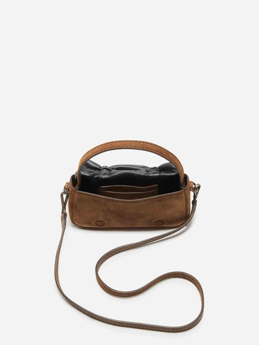 Acne Studios  Barcelona Bolso Mini Suede Multipocket color Caramelo sku 814-000075 01 - Foto 4