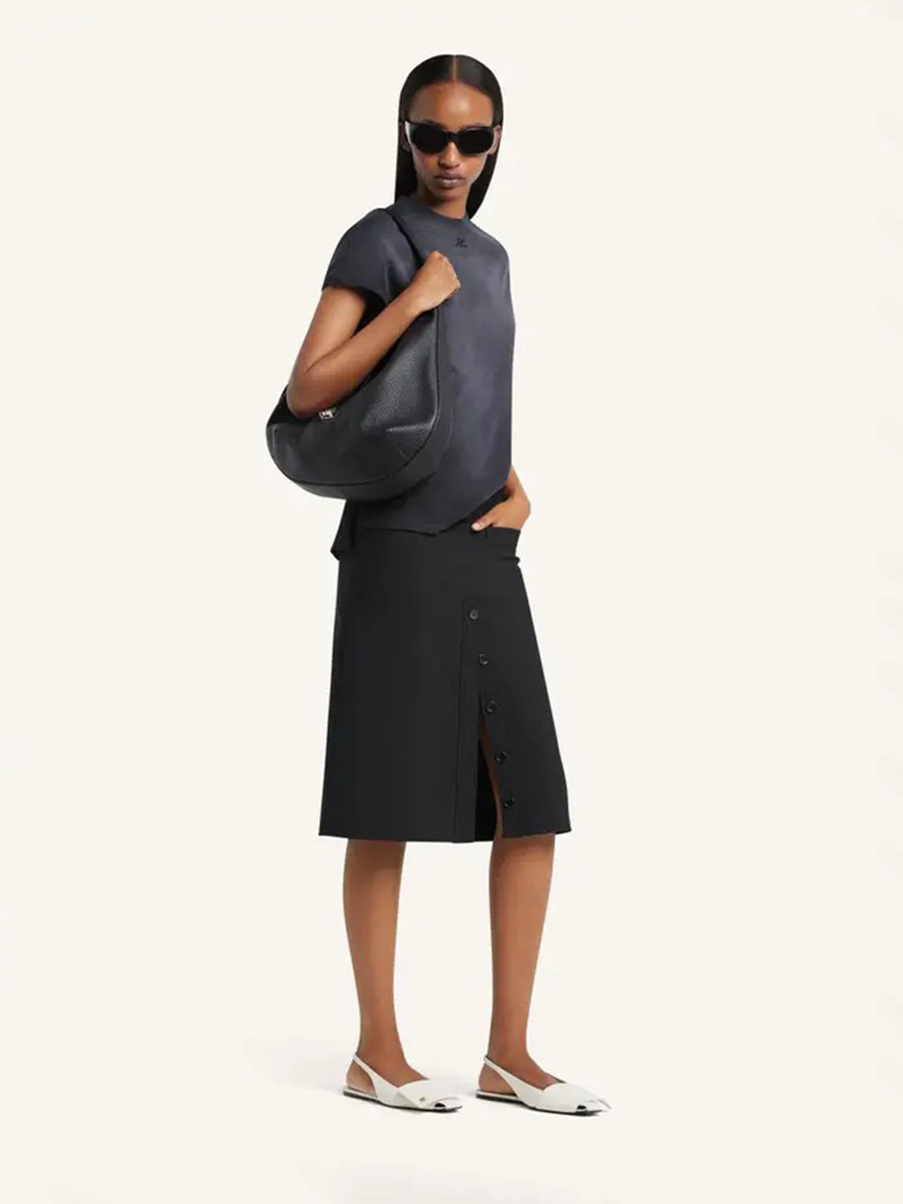 Courrèges Mujer Barcelona Bolso Hobo Piel color Negro sku 814-000079 02 - Foto 2