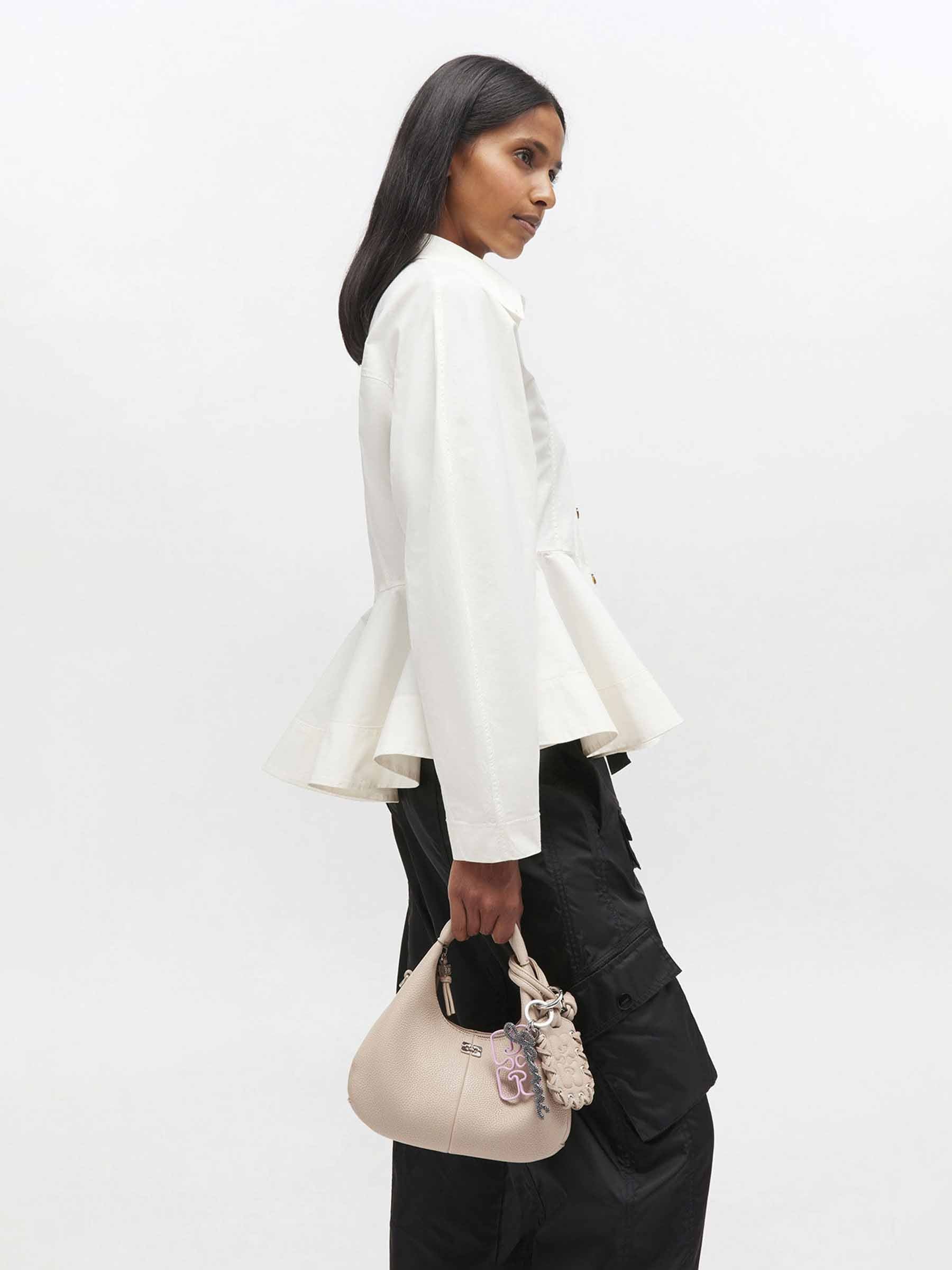 Ganni Mujer Barcelona Bolso Hobo Mini color Crema sku 814-000110 01 - Foto 2