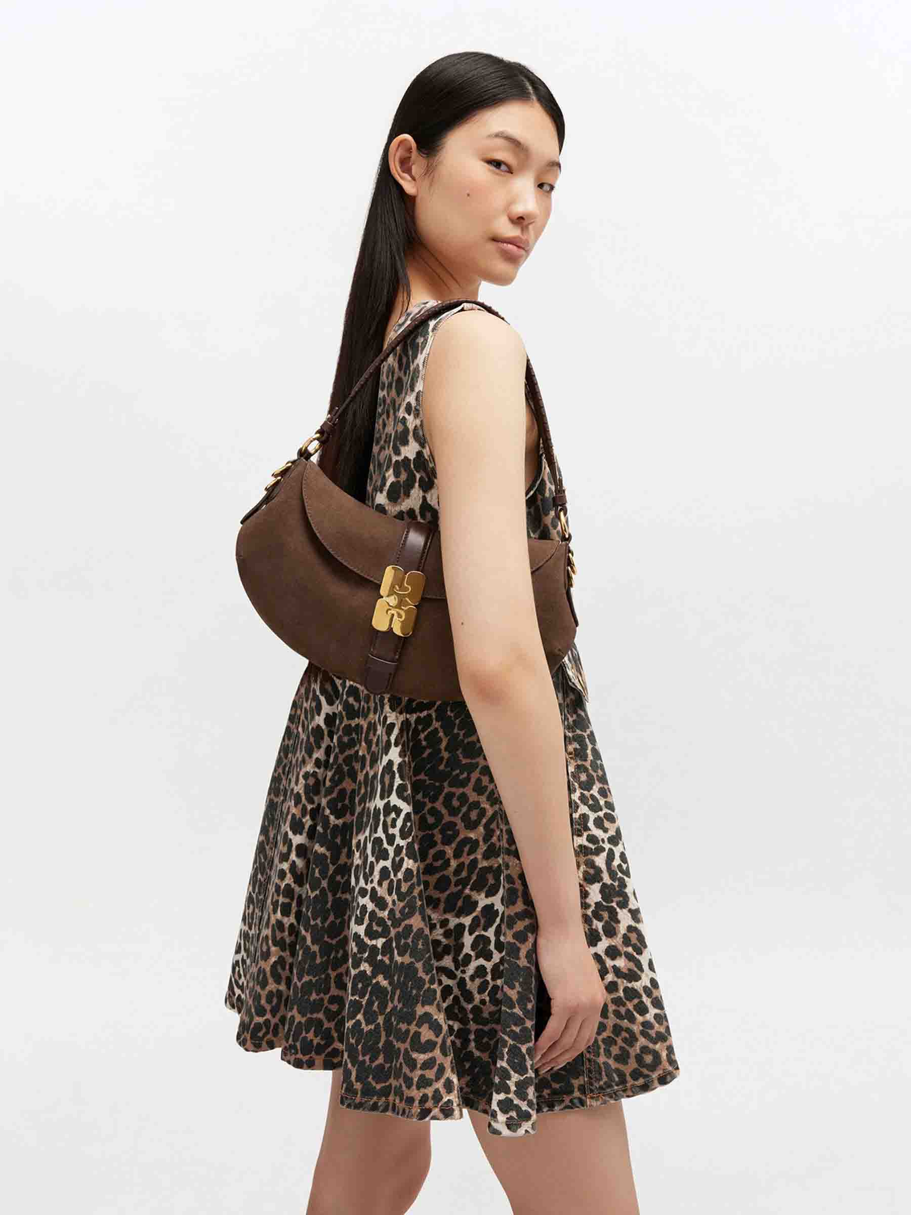 Ganni Mujer Barcelona Bolso de Hombro color Marrón Oscuro sku 814-000116 01 - Foto 2