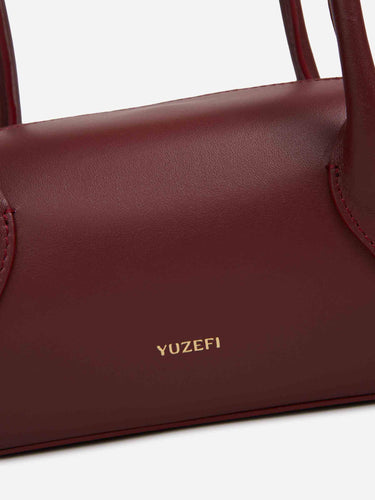 Yuzefi Mujer Barcelona Bolso de Hombro Oyster MIni color Burdeos sku 814-000140 01 - Foto 5