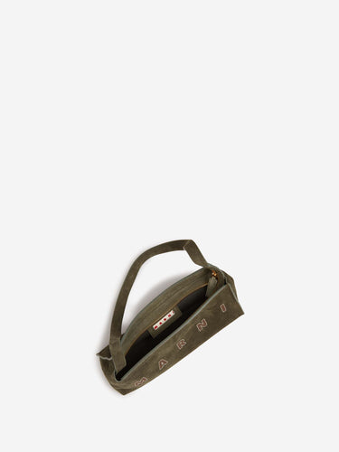 Marni Mujer Barcelona Bolso Rectangular Ante color Verde Militar sku 814-000168 02 - Foto 4