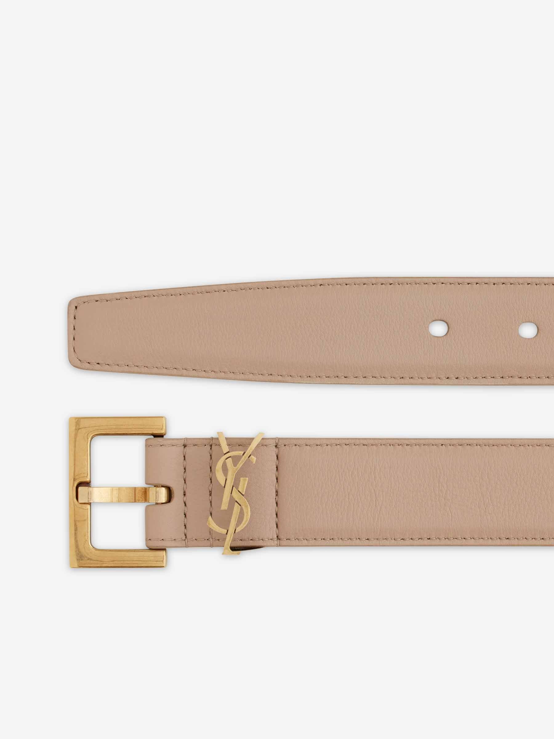 Saint Laurent Mujer Barcelona Cinturón Piel color Beige sku 830-000406 01 - Foto 2