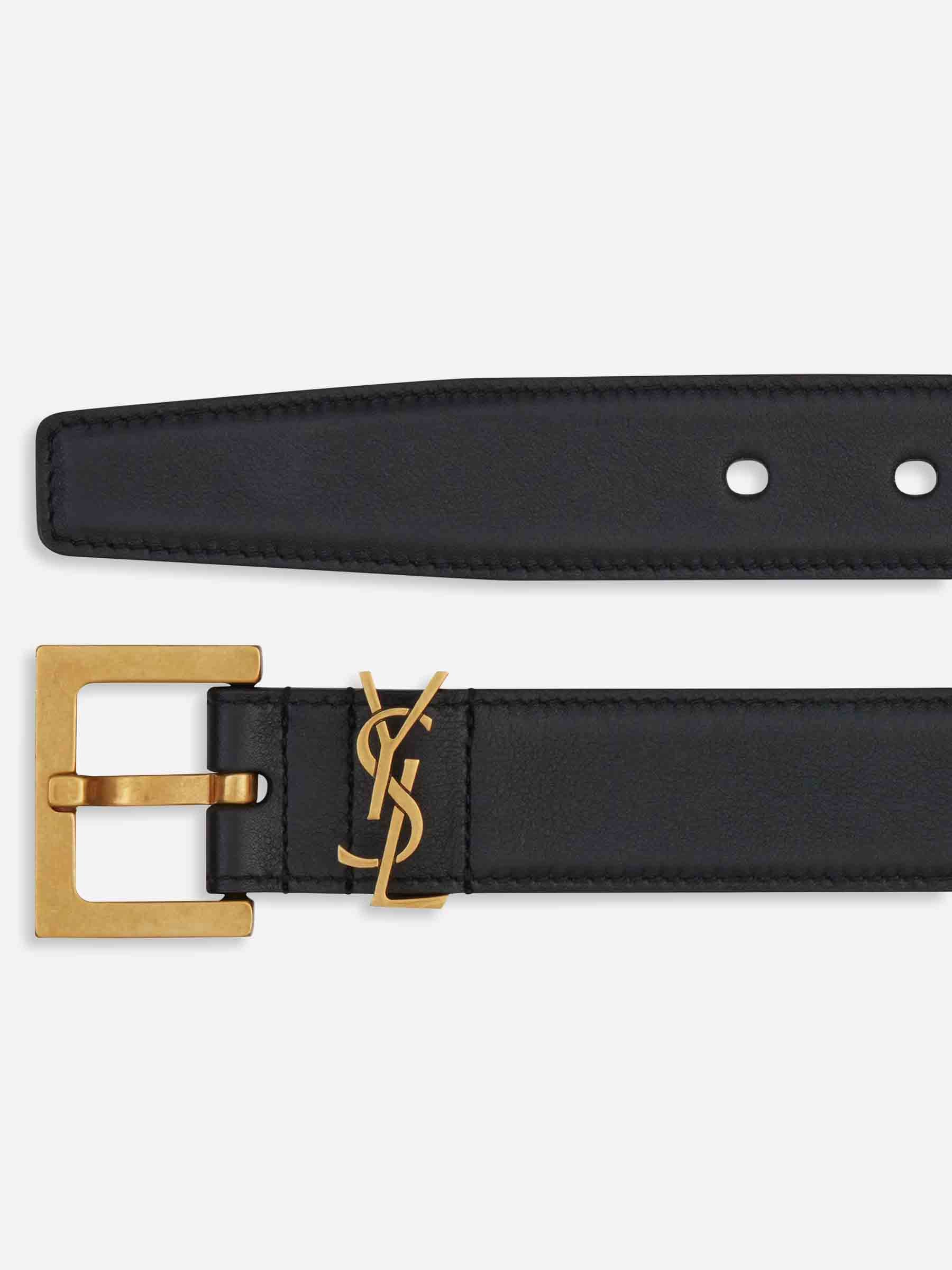 Saint Laurent Mujer Barcelona Cinturón Piel color Negro sku 830-000406 02 - Foto 2