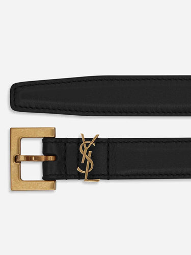 Saint Laurent Mujer Barcelona Cinturón Fino Piel color Negro sku 830-000407 01 - Foto 2