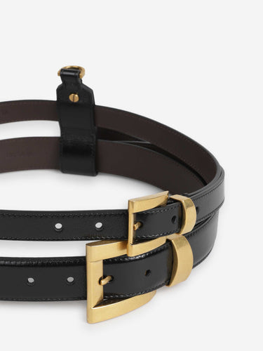 Leather Belt with Logo