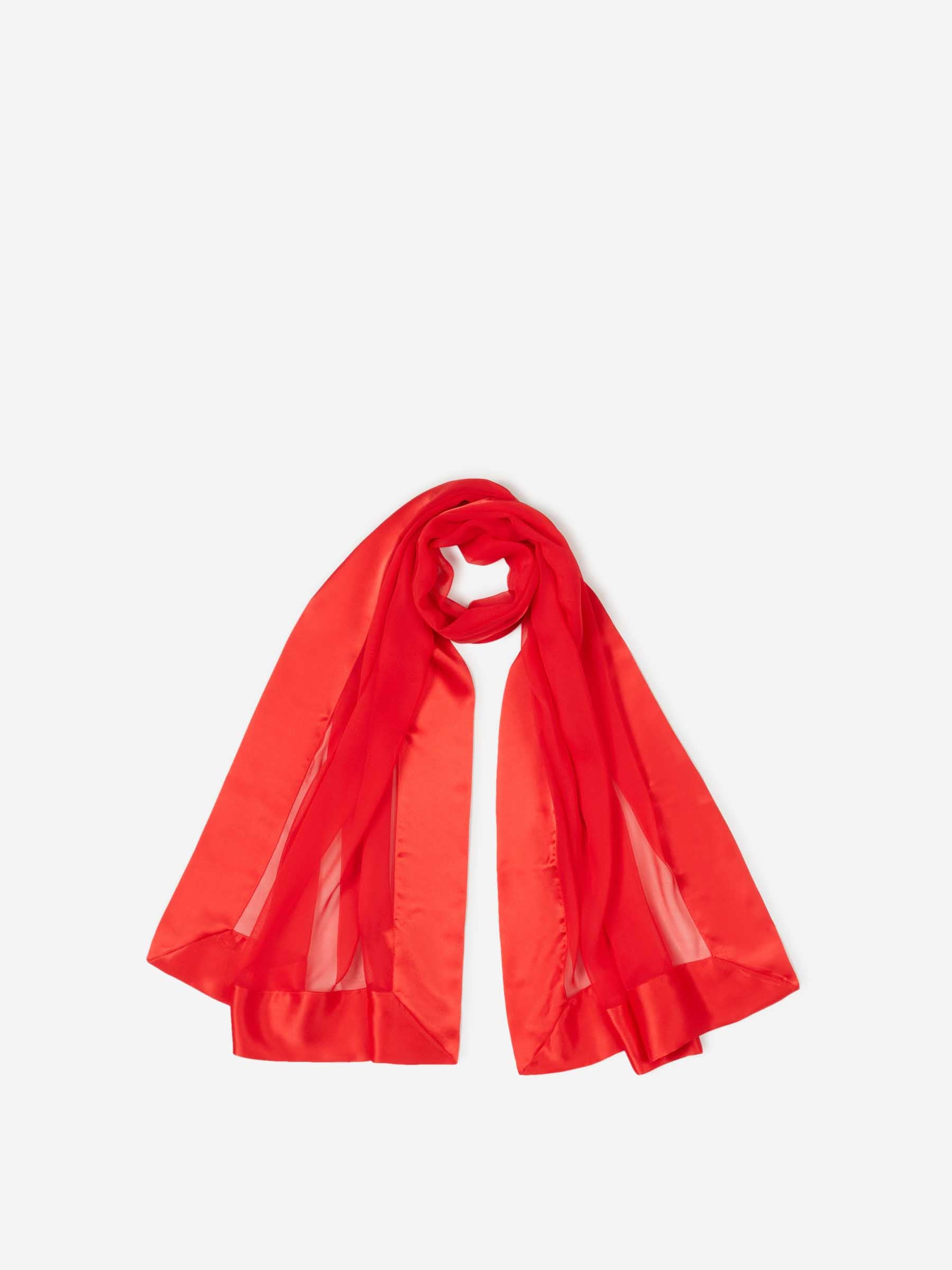 Cashà Mujer Barcelona Bufanda Seda Lisa color Rojo sku 840-000799 03 - Foto 1