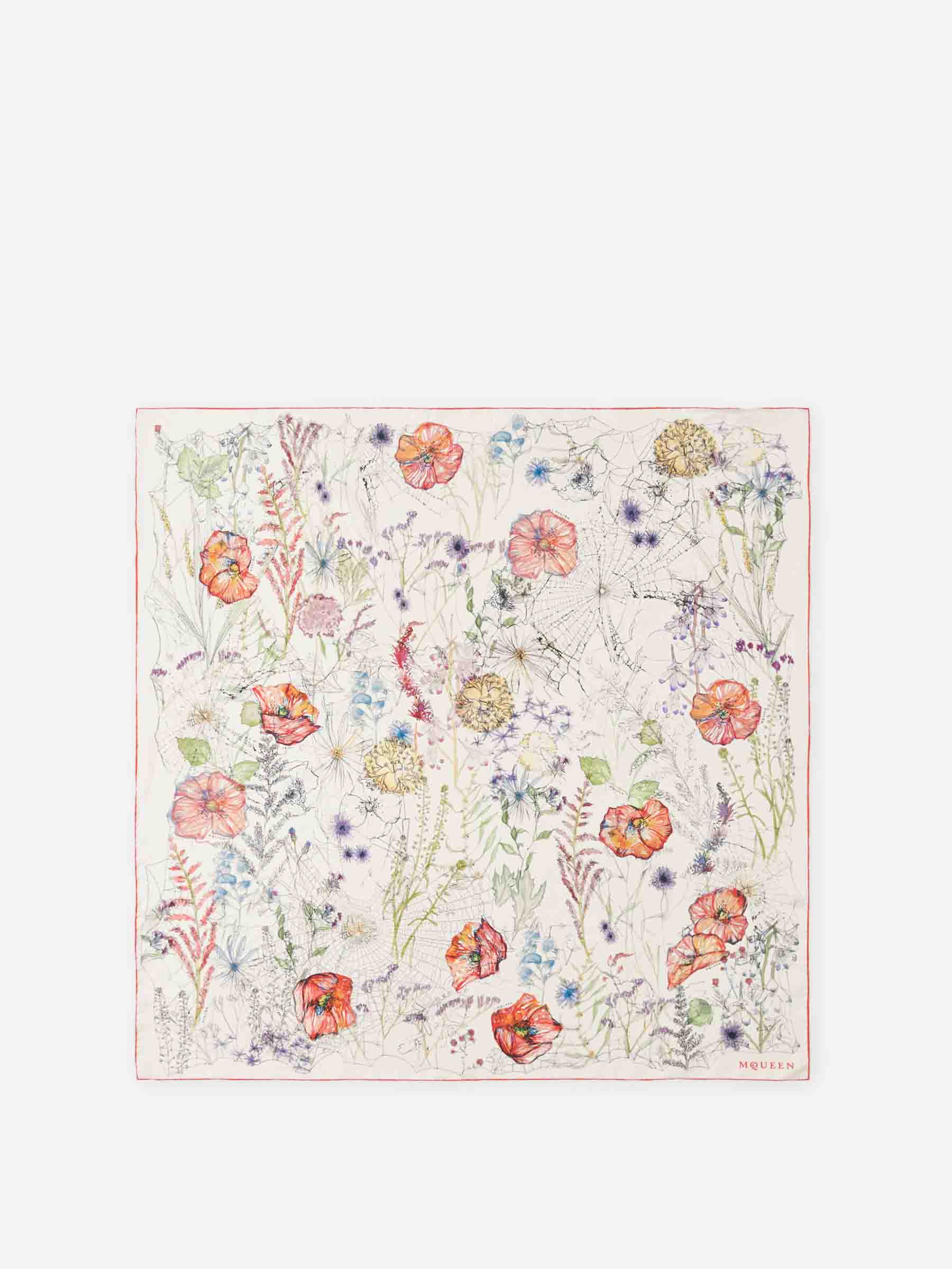 McQueen Mujer Barcelona Pañuelo Seda Estampado color Marfil sku 840-000810 01 - Foto 2