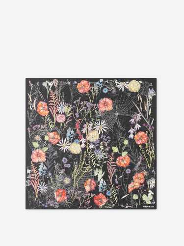 McQueen Mujer Barcelona Pañuelo Seda Estampado color Negro sku 840-000810 02 - Foto 2