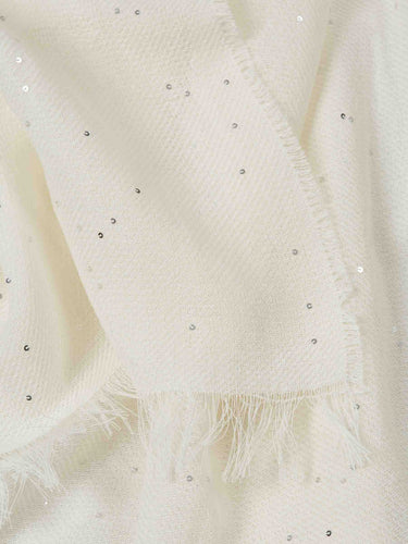Peserico Mujer Barcelona Fular Algodón color Crema sku 840-000822 01 - Foto 3