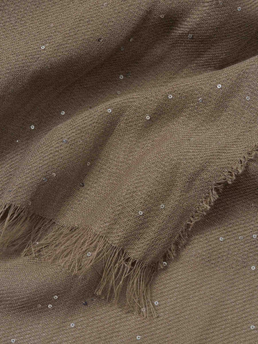Peserico Mujer Barcelona Fular Algodón color Marrón sku 840-000822 03 - Foto 3