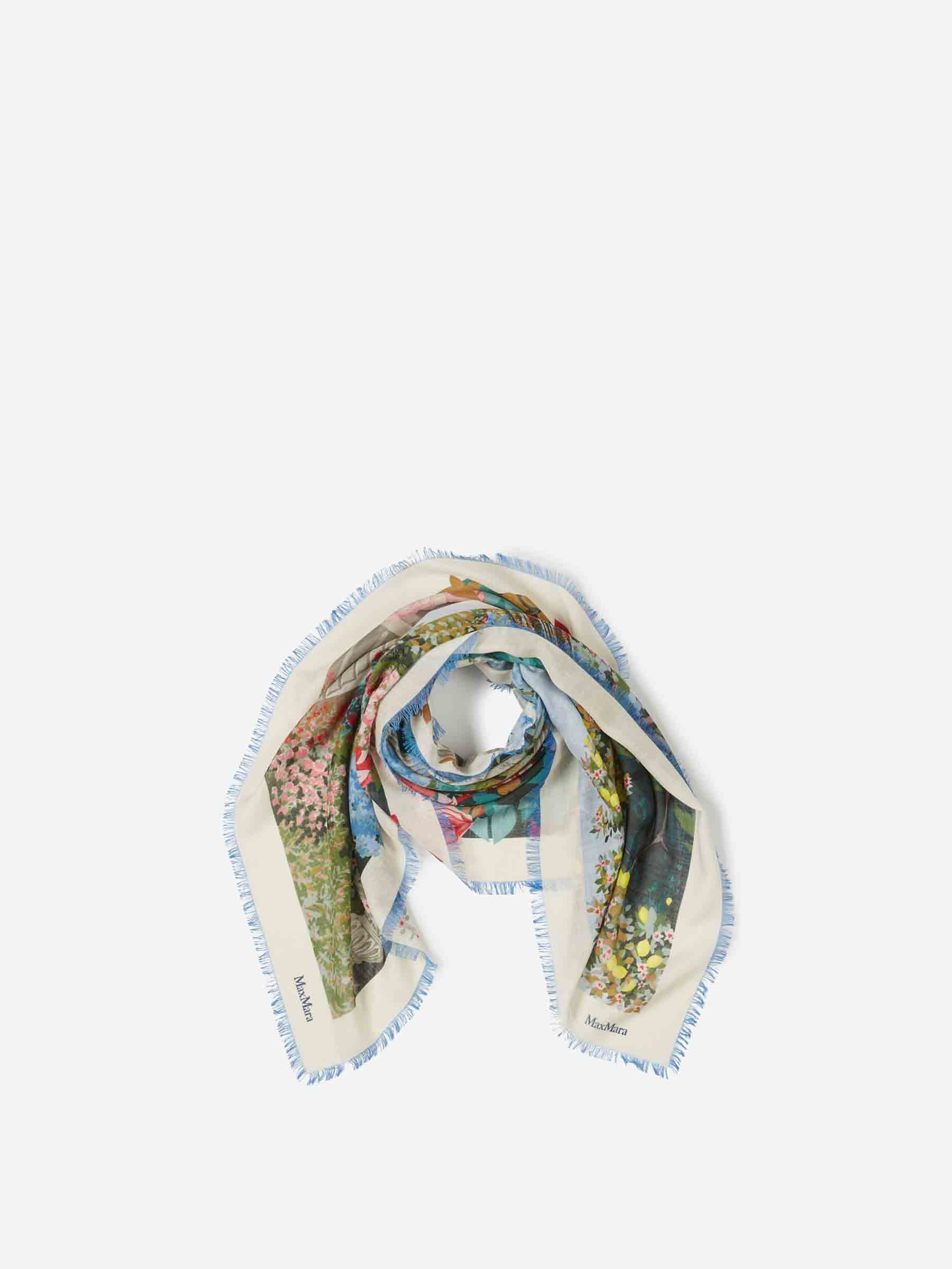 Max Mara Mujer Barcelona Fular Lana Seda color Azul Marino sku 840-000828 03 - Foto 1