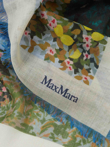 Max Mara Mujer Barcelona Fular Lana Seda color Azul Marino sku 840-000828 03 - Foto 3