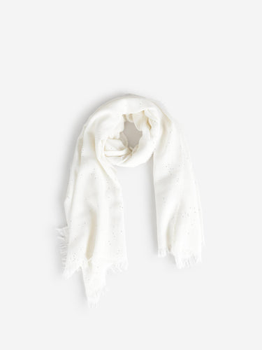 Peserico Mujer Barcelona Fular Algodón color Crema sku 840-000855 01 - Foto 3