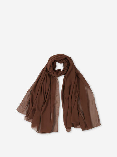 Santa Eulalia Mujer Barcelona Fular Liso Seda color Marrón Oscuro sku 840-000856 06 - Foto 1