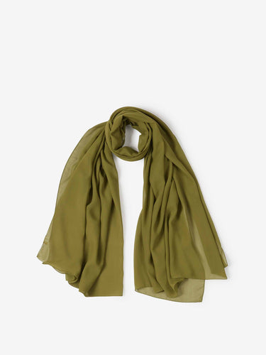 Santa Eulalia Mujer Barcelona Fular Liso Seda color Verde Militar sku 840-000856 09 - Foto 1