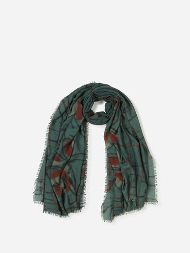 Cashà Mujer Barcelona Fular Estampado Flores color Verde Oscuro sku 840-000880 01 - Foto 1