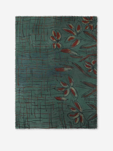 Cashà Mujer Barcelona Fular Estampado Flores color Verde Oscuro sku 840-000880 01 - Foto 2